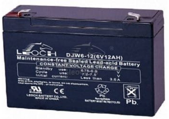 DJW6-12 аккумуляторная батарея 6В-12А/ч