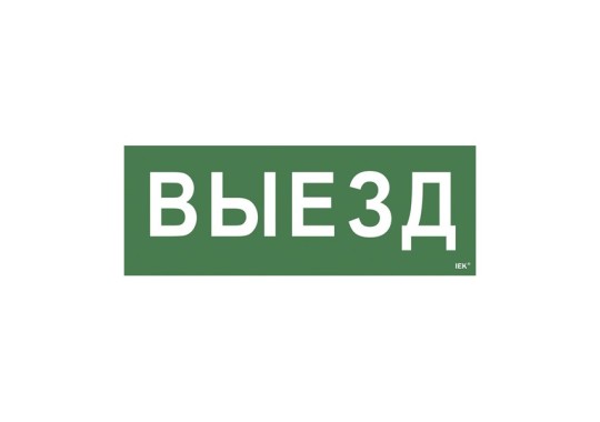 Этикетка самоклеящаяся 240х90мм "Выезд" (LPC10-1-24-09-VIEZD)