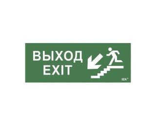 Этикетка самоклеящаяся 240х90мм "Выход/лестница вниз/фигура" (LPC10-1-24-09-VLVNF)