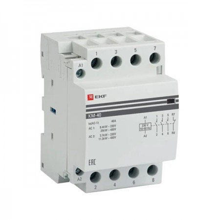 Контактор модульный КМ 40А 3NО+NC (3 мод.) EKF PROxima