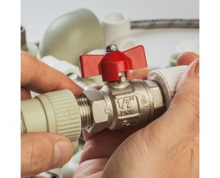 Замена шарового крана (диаметр трубы до 32 мм)