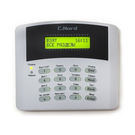K16-LCD проводная клавиатура для контрольных панелей серии Норд, Hunter, Captain