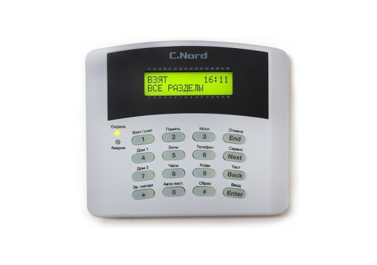 K16-LCD проводная клавиатура для контрольных панелей серии Норд, Hunter, Captain