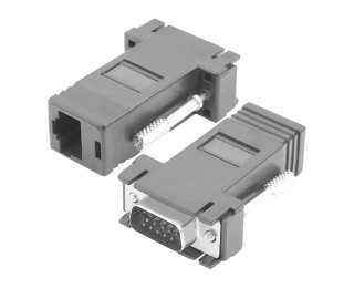 Удлинитель-переходник VGA по витой паре (Cat5/Cat6)