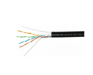 SkyNet Premium FTP 4PR 24AWG CAT5e 4х2x0.51 мм OUTDOOR экранированная витая пара на тросу