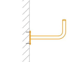 Установка Г-образного кронштейна Установка Г-образного кронштейна