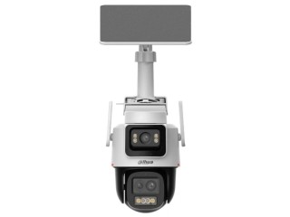 Dahua DH-IPC-PTS2649C-3E3Z-4GB20 уличная поворотная IP-видеокамера 3Мп с панорамным 4G модулем, солнечной панелью, аккумулятором, микрофоном и динамиком