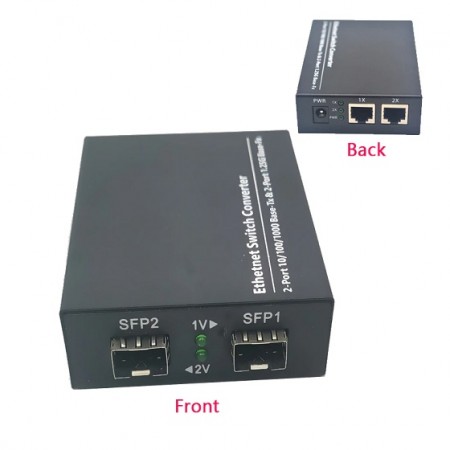 Gigabit 2G2E Ethernet коммутатор гигабитный 2 SFP, 2 RJ45