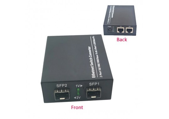 Gigabit 2G2E Ethernet коммутатор гигабитный 2 SFP, 2 RJ45