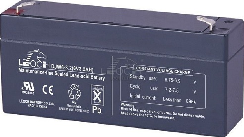 DJW6-3.2 аккумуляторная батарея 6В-3.2А/ч