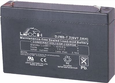 DJW6-7.2 аккумуляторная батарея 6В-7А/ч