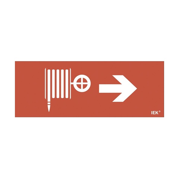 Этикетка самоклеящаяся 350х130мм "Пожарный кран/стрелка направо" (LPC10-1-35-13-PKNAPR)